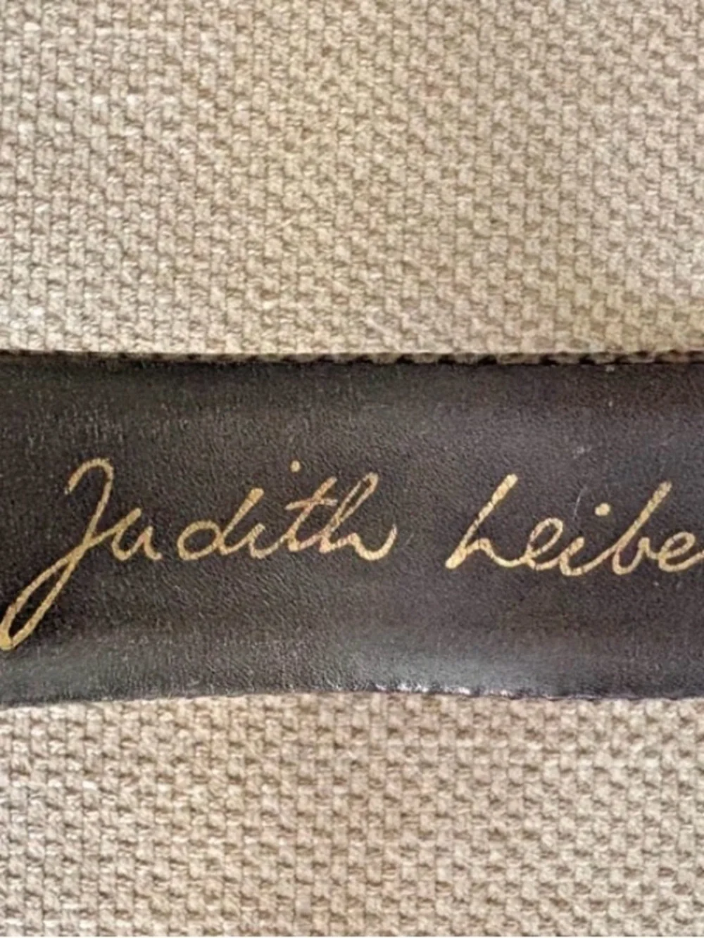 Judith Leiber Gold-Tone Multicolor Stone Hinged Genuine Black Snake skin Belt